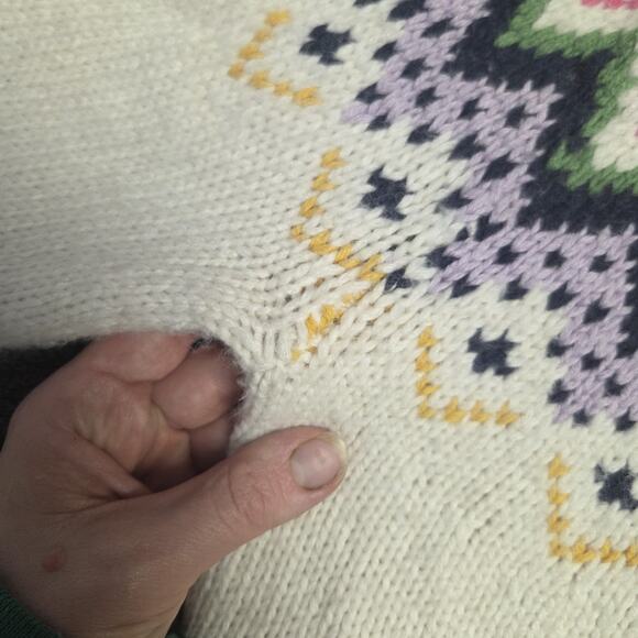 Marine Layer Coastal Grandma Patterned Sweater Wool Alpaca Blend Size Large - Picture 6 of 8